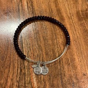 Alex and Ani Dark Red Beaded Bangle American flag collection